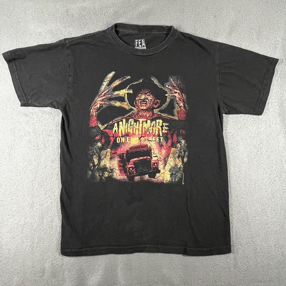 FEA Men T-Shirt Nightmare on Elm Street Freddy Krueger Black Small Horror Movie